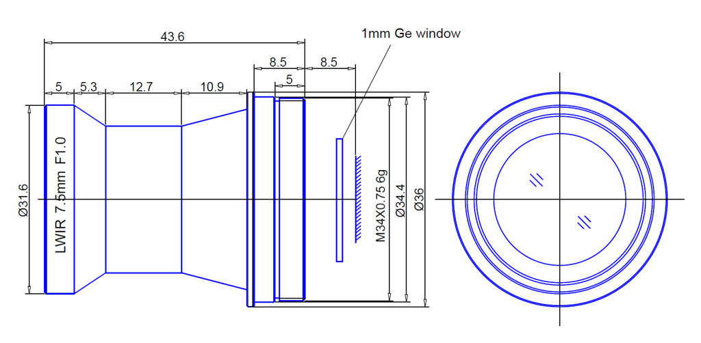 Goyo Optical GLWIR7510 technical drawing