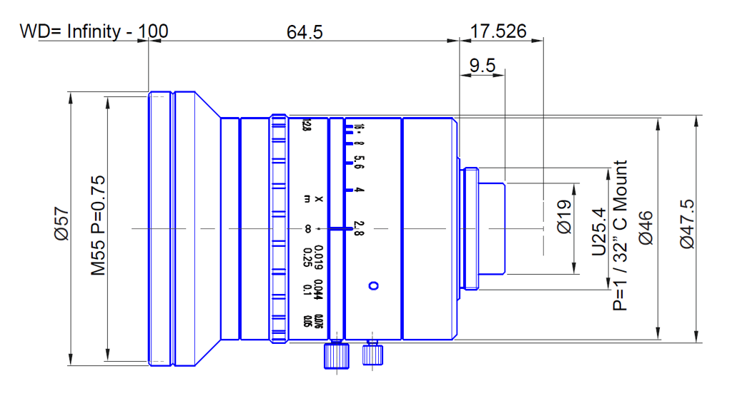 Goyo Optical GM12HR30528MCN technical drawing