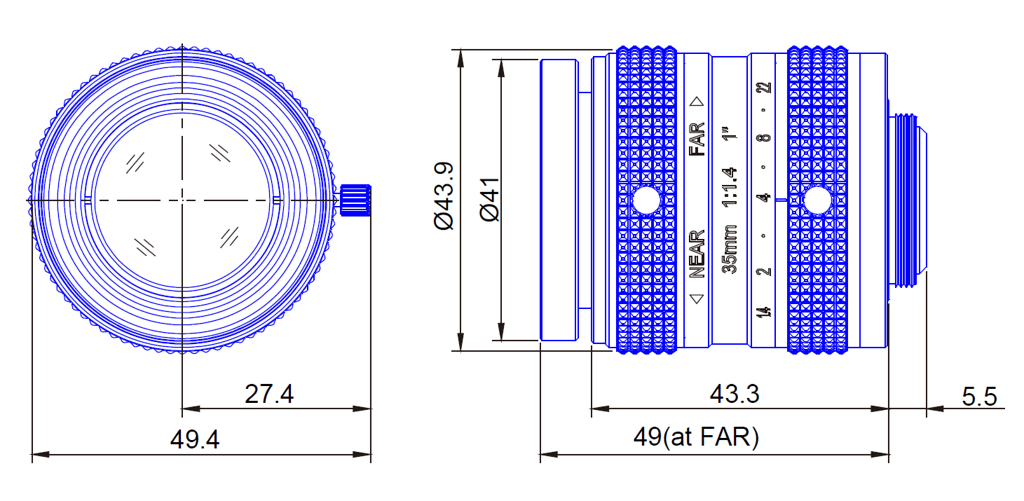 Goyo Optical GM12HR43514MCN technical drawing