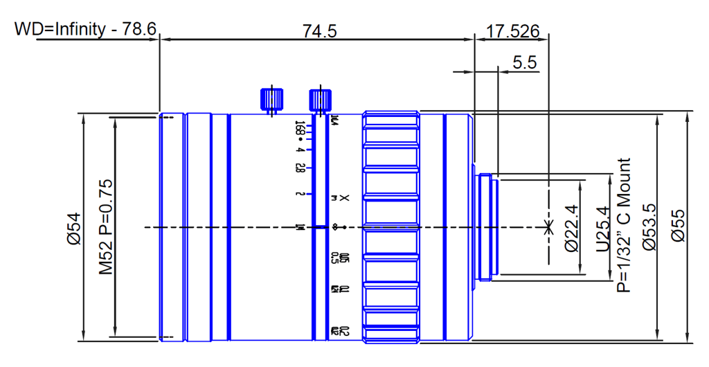 Goyo Optical GM12HR52514MCN technical drawing