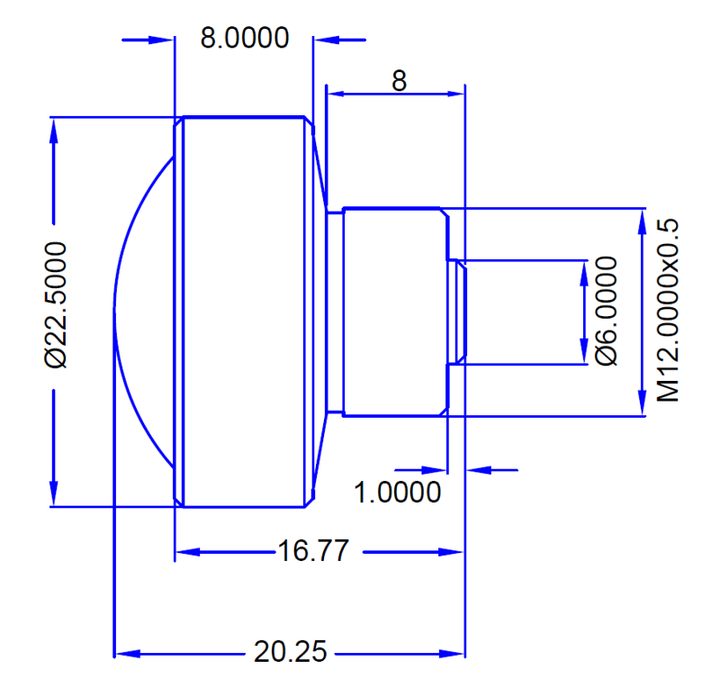 Goyo Optical GM141228M12 technical drawing