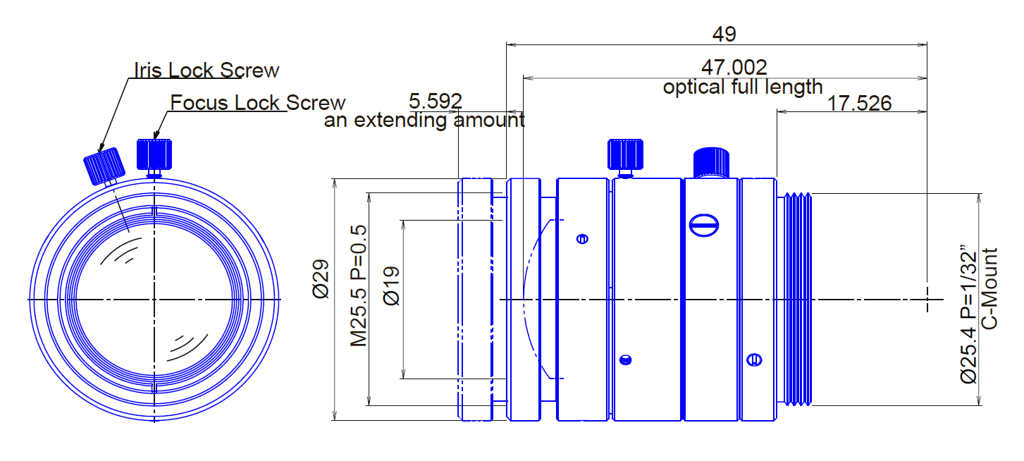 Goyo Optical GM6HR35028MCN technical drawing