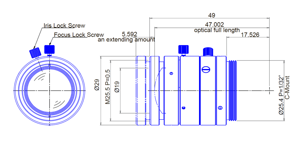 Goyo Optical GMHR35028MCN-1 technical drawing