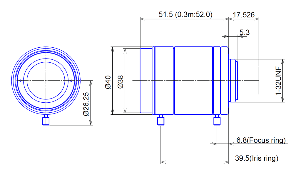 Goyo Optical GMTHR412514MCN-1-SWIR technical drawing