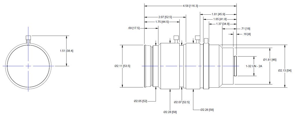 Navitar NMV-6X11.5 technical drawing