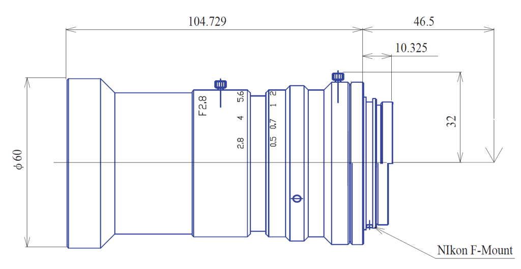 Goyo Optical GLS2828F technical drawing